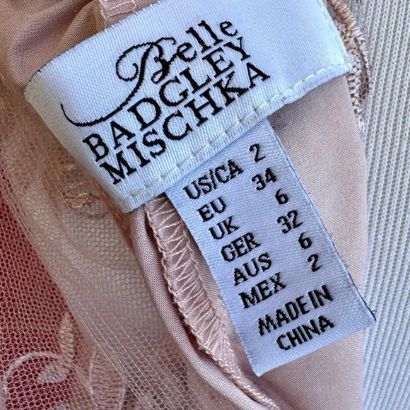 Belle Primrose Badgley Mischka embroidered Cocktail Dress size 2 - Picture 9 of 9
